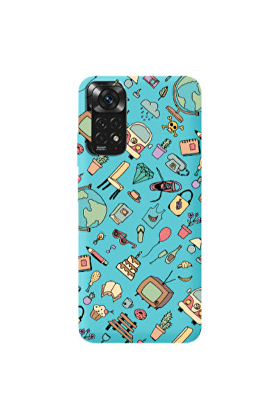 Other Xiaomi Redmi Note 11 4G Best buds Turquoise Colored Silicone TPU Θήκη