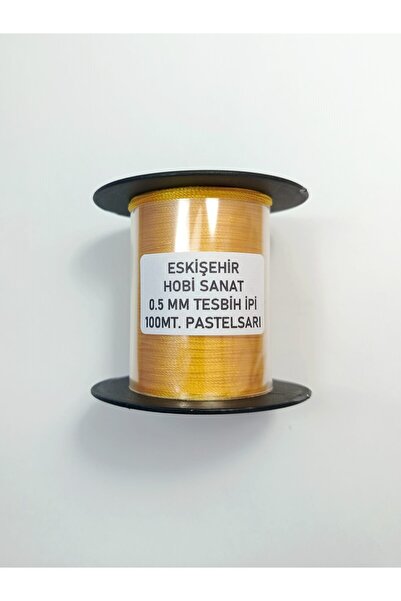 Eskişehir hobi sanat 0.5 mm 100 Meters Polyester Cord Pastel Yellow Color Pol...
