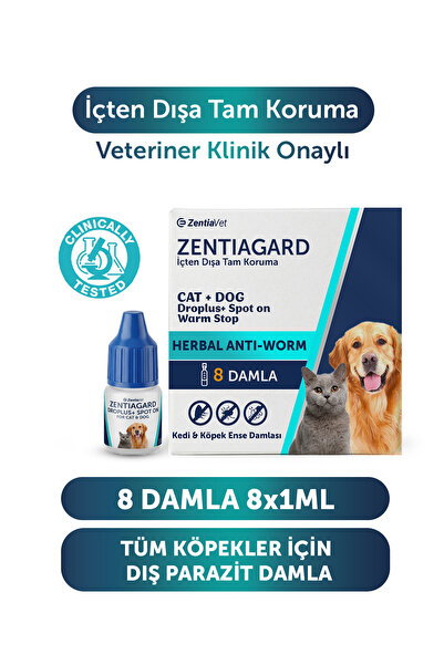 zentiavet Köpek Dış Parazit Ense Deri Damlası Köpek Bit Kene Pire Anti Parazi...