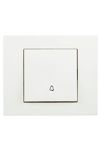 OEM Buton cu revenire Ovivo Grano, simbol sonerie, alb