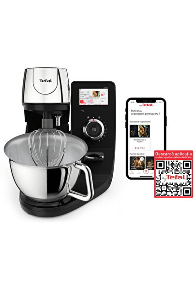TEFAL Mixer Planetar, QB950D38 i-Coach Touch, 1200 W, Bol 5.5 L, 6 + Pulse vi...