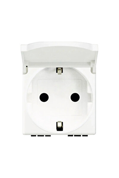 OEM Priză simplă Bticino 2P+E 16A, 2 module, capac protecție