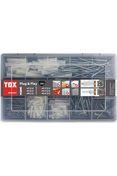 OEM Set dibluri și șuruburi Tox Plug & Play, 320 piese