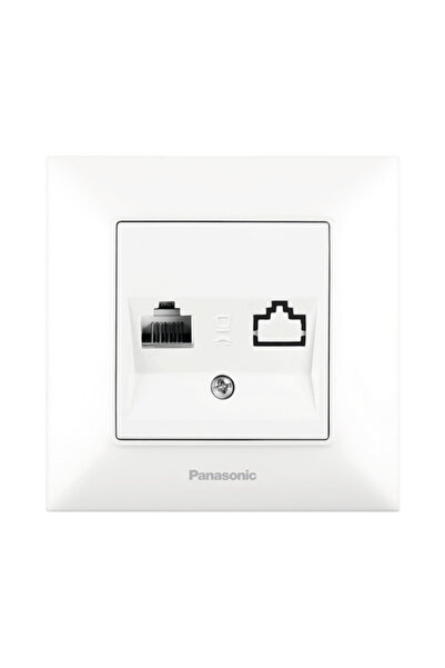OEM Priză telefon simplă Panasonic Arkedia Slim, alb, incl. ramă