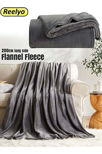 Reelyo Flannel Fleece Blanket Weightless Sheet Blankets Silky Blanket Soft Ki...