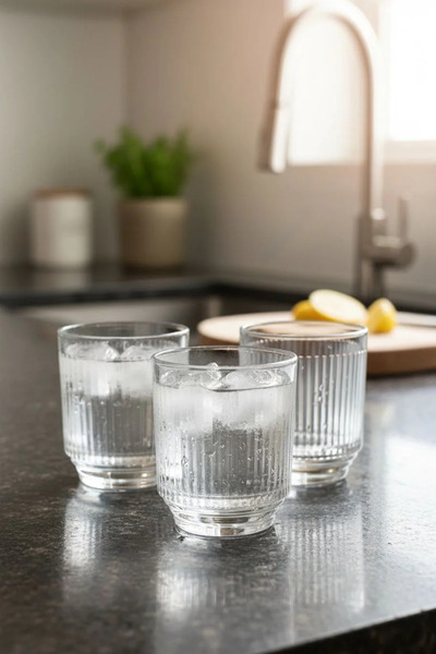 Paşabahçe Dorian 3 Tumblers Çizgi Detaylı Cam Su ve Meşrubat Bardağı 300 ml