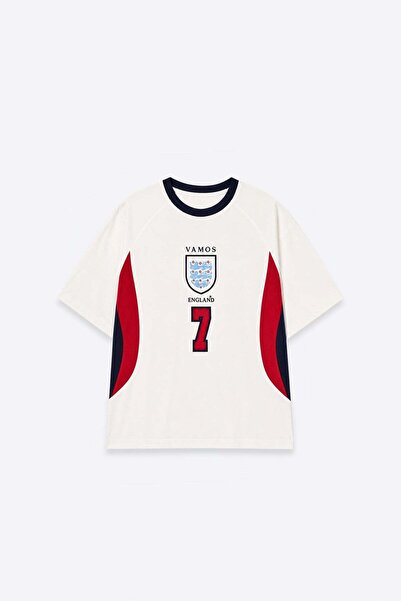 VAMOSCLO FIFA SVETSKO KUPA 26™ Engleska Oversize T-Shirt Ecru