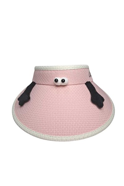 Kitti Spteks 6-12 Yaş Kız Çocuk Pembe Renk Animasyon Figürlü Hasır Vizör Yazl...