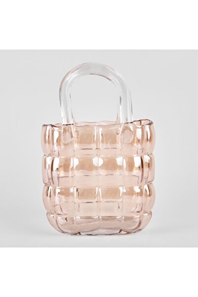 OEM Vază de Sticlă Handbag Piersică 22 cm