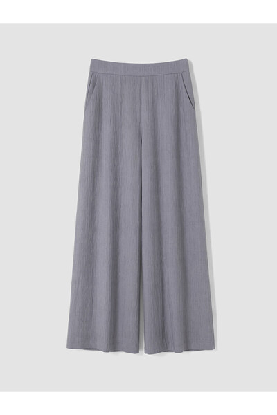 LC Waikiki Vizyon New Season Elastic Waist Textured Women's Trousers