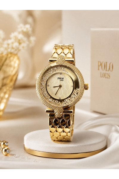 Polo Louis Women's Wristwatch with Rotating Stone Detail