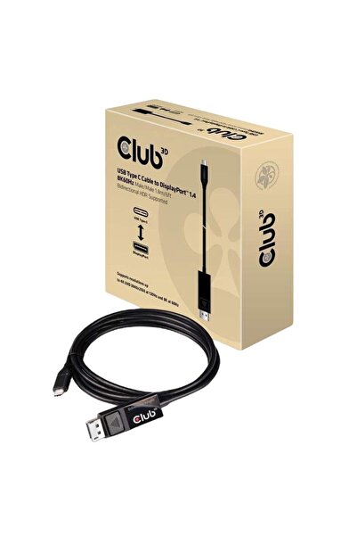 Club 3D Club3D USB-C to DisplayPort 1.4 Cable, 1.8 m, Black