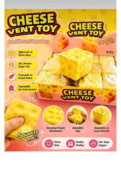 Charlotte Candle Cheese Squishy Peynir Sukuşi Stres Atma Oyuncağı 1 Adet
