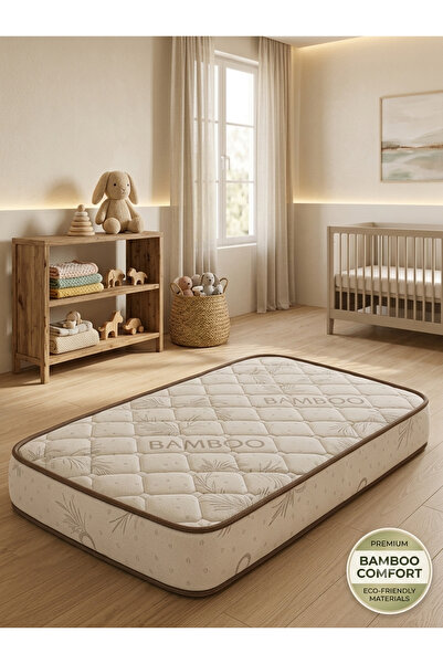 EVZEN HOME redline bebek yatağımız 60/120 70/130 10 cm yüksekliğinde bambu ya...