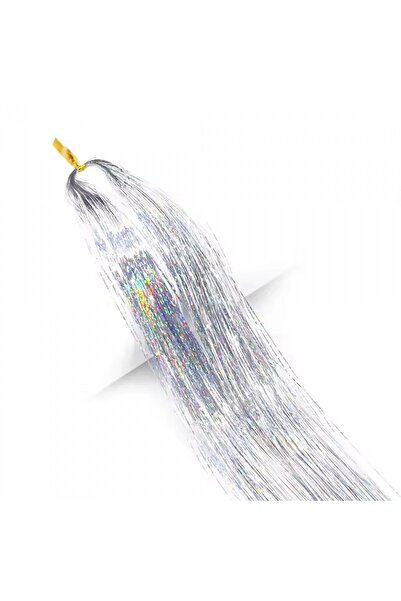 PERUK Hair Tinsel Saç Simi rengarenk kolay kullanım uzun ömürlü renkli yaz sa...