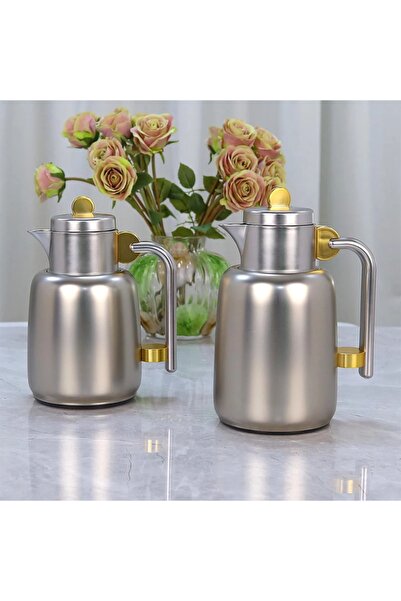 Al Hadaya Mall Tramisu Stainless Steel Luxury Design Pot Set - Gold - 0.7 + 1...