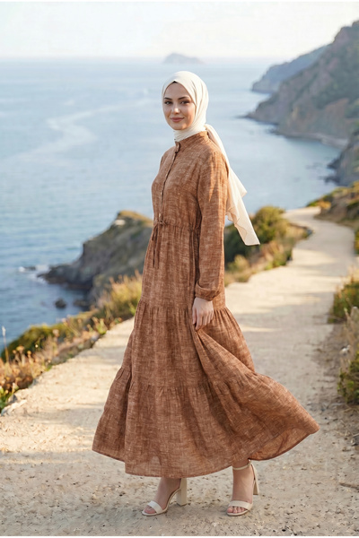 SAHRA BUTİK VİSKON TESETTÜR ELBİSE