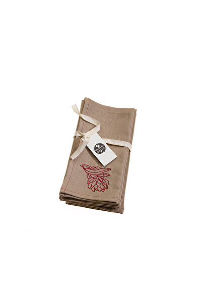 Paşabahçe Artichoke Linen Napkins Set of 4, Stylish Table Accessory