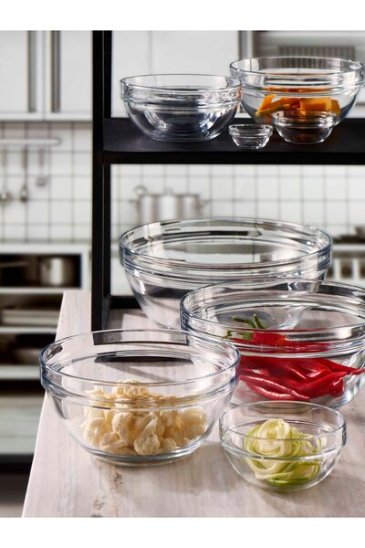 Paşabahçe 4-Piece Chef's Bowl 2.5 L, Stylish Tableware, Kitchen Accessory