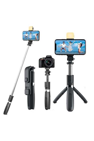 ELTRAZONE Bluetooth Selfie Sticks with Remote and Selfie Light, 3-in-1 Multif...