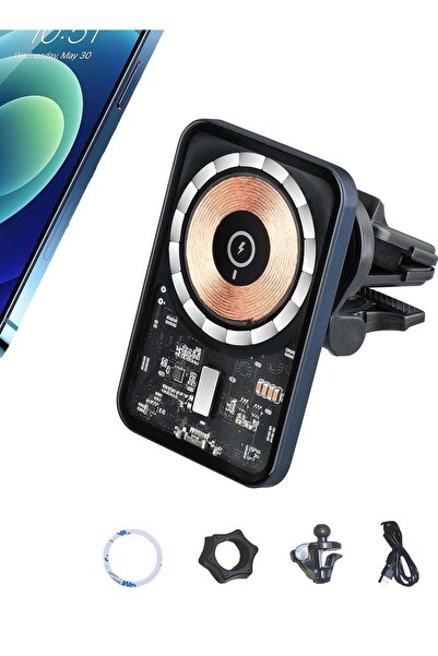 ELTRAZONE Mars Series Transparent Magnetic 15W Wireless Charging Car Holder