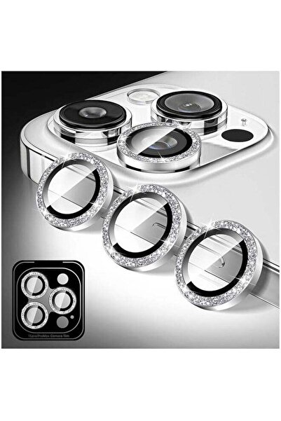 ELTRAZONE Bling Diamond Camera Lens Protector for iPhone 16 Pro/Pro Max - Sil...