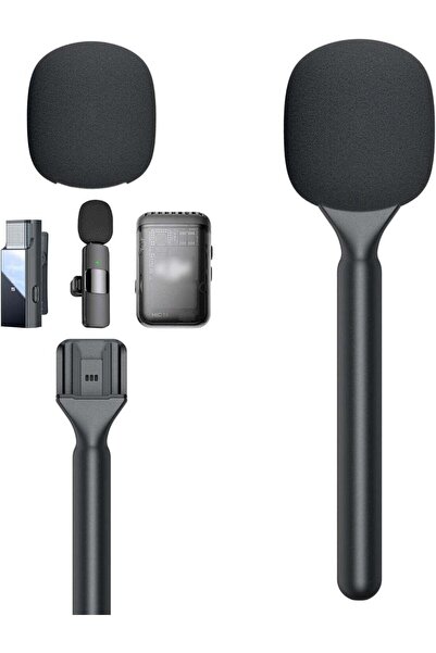 ELTRAZONE Wireless Interview Microphone Handle Adapter Handheld Mount for Lav...
