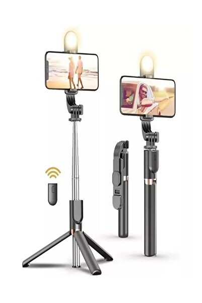 PLOKAMA Live K9 LED Broadcast Stand for Smartphones Lightweight Tripod for Se...