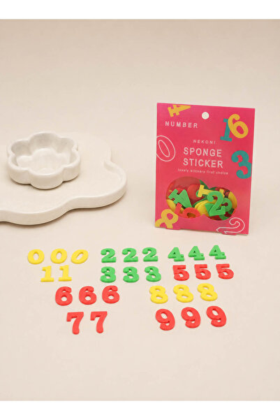 Midi Sponge Stickers in the Shape of Numbers