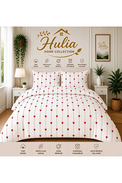 hulia home Ranforce Elastic Sheet Bedding Set Double Size Cotton Soft Texture...