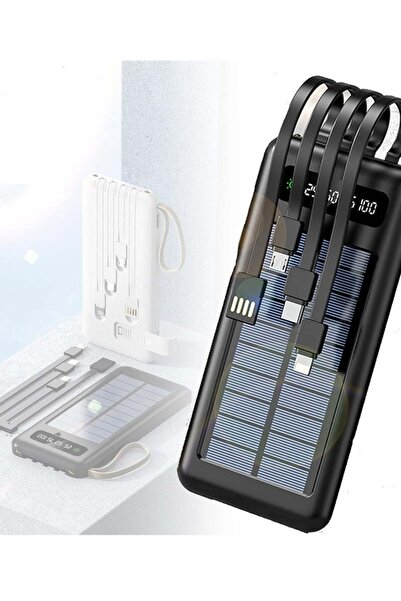 ELTRAZONE Ultra-Thin 10,000mAh Solar Power Bank | Built-in Cable, Stand & Fas...