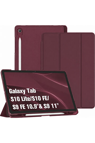 UnDePlus Samsung Galaxy Tab S10 Lite FE/S10/S9 FE/S9 Kılıf PU Deri Smart Stan...
