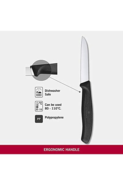 Yıldızan Edl Shop 6.7403 Swissclassic 8cm Plain Paring Knife, Black Edl Shop ...