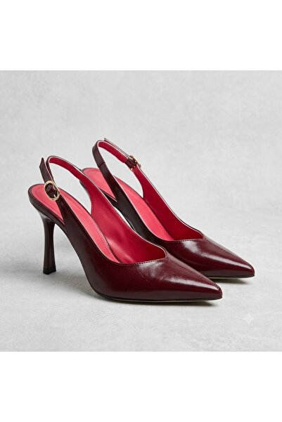 KİNDEP (Park Moda) Closed Toe Heels (8 cm) Women's Shoes Bordo