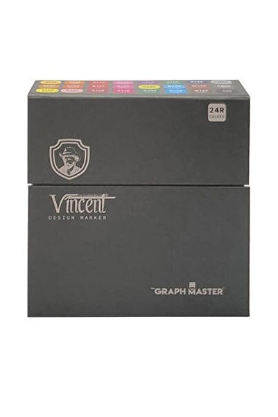 Vincent Graph Master Design Marker Set 24 Colors 24R