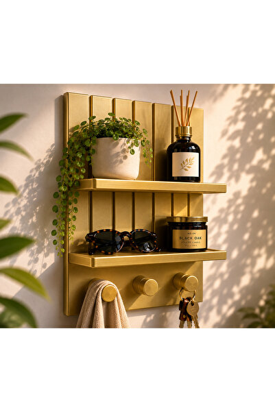 farist Decorative Wall Shelf and Key Holder Hanger – Modern Entryway Organize...