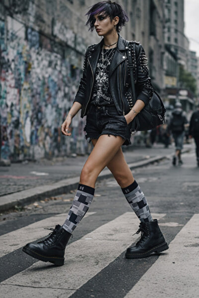 Hyd Γυναικείες κάλτσες μεσαίου μήκους Art Fashion - Καλλιτεχνικό σχέδιο, 20 DEN