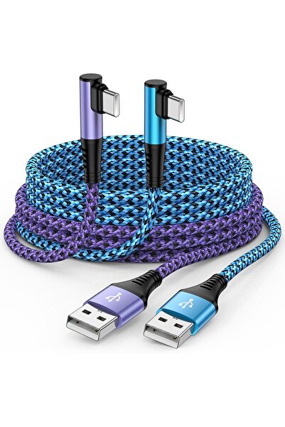 Urban URBANNX Cable Right [2Pack/1.83m] 3.1A USB to USB C Fast Charging Cord,...