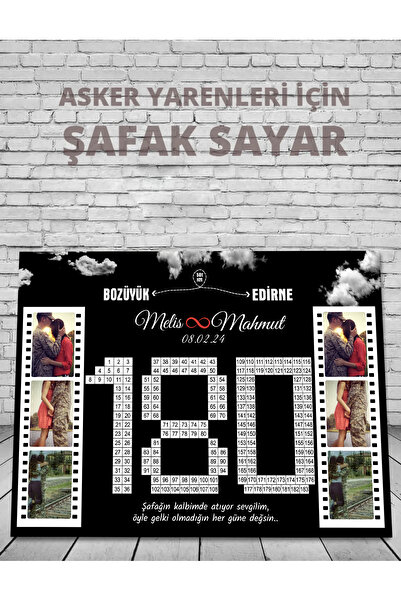 Monte reklam Asker Şafak Sayar Takvimi (KALIN BÜYÜK BOY ÇERÇEVESİZ)