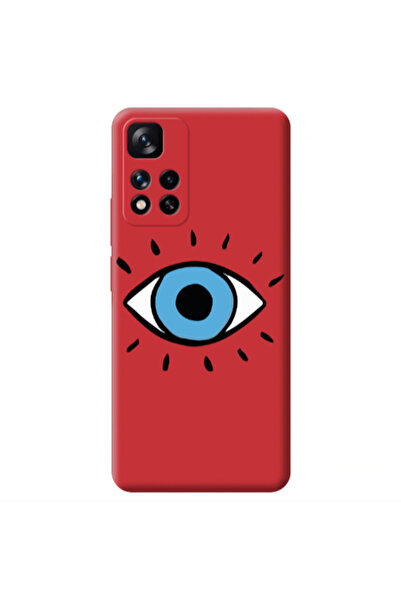 Other Xiaomi Redmi Note 11 Pro 5G Shining Eye Red Colored Silicone TPU Θήκη