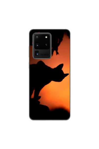 OEM Калъф, съвместим със Samsung Galaxy S20 Ultra, силиконов гел TPU, с десен...