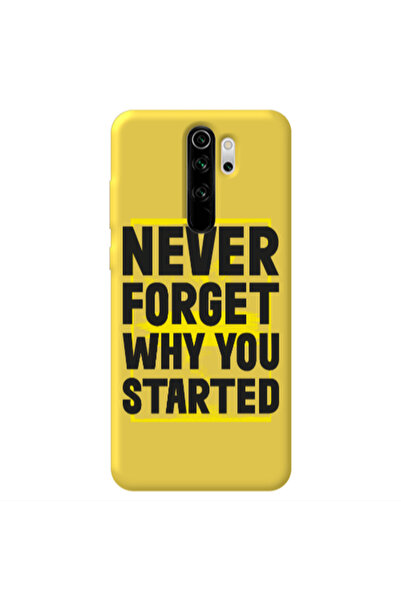 Other Xiaomi Redmi Note 8 Pro Never Forget Yellow Colored Silicone TPU Θήκη
