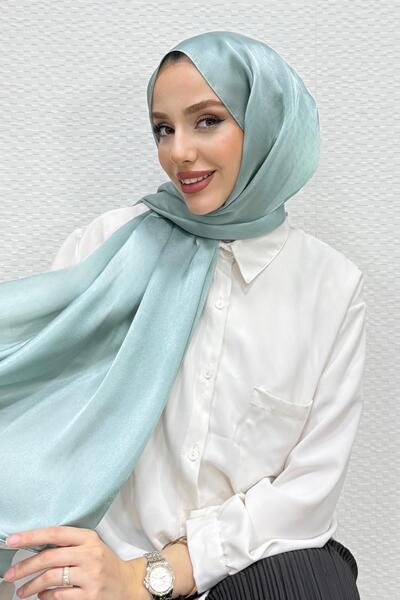 Lamia Giyim İnci Saten Şal Mint