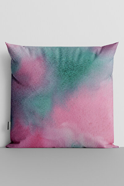 TicaretJet Watercolor Themed Double Sided Digital Printed Throw Pillow Cover ...