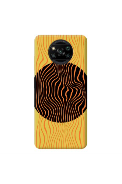 Other Xiaomi Poco X3 /X3 Pro Trapezoidal lines Yellow Colored Silicone TPU Θήκη