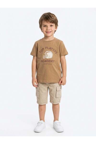 XO Kids Boy's 2-Piece Printed Summer Top and Bottom Set 4-8 Years 2632