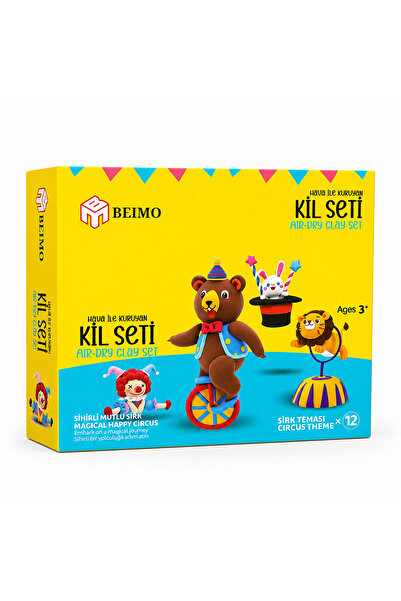 Beimo Sirk Teması Hava İle Kuruyan Kil Seti , Air-Dry Clay Set , Zıplayan Oyu...