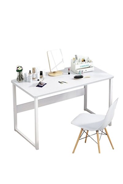 Muvu Birou, alb, 80x37x73 cm, Dreptunghiular, Muvu, MDF