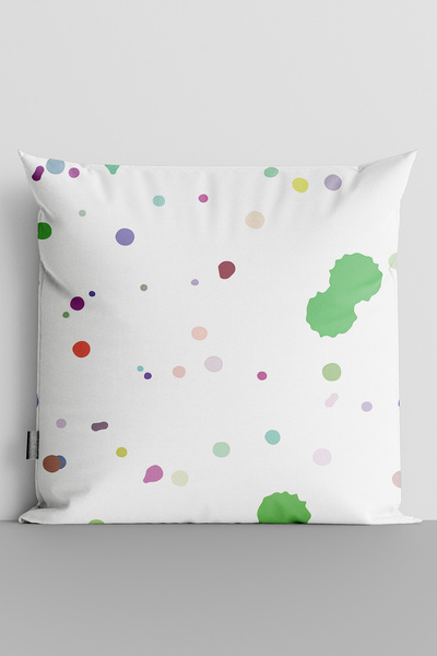 TicaretJet Small Spots Double Sided Digital Printed Pillow Throw Pillow Cover...