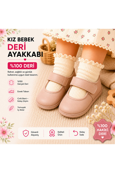 My Baby Kumsal أحذية وأحذية أطفال سوداء مصنوعة من الجلد بنسبة 100% (النعل وال...
